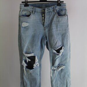 Vanilla Star Women's Light Wash Ripped Denim Jeans Size 7